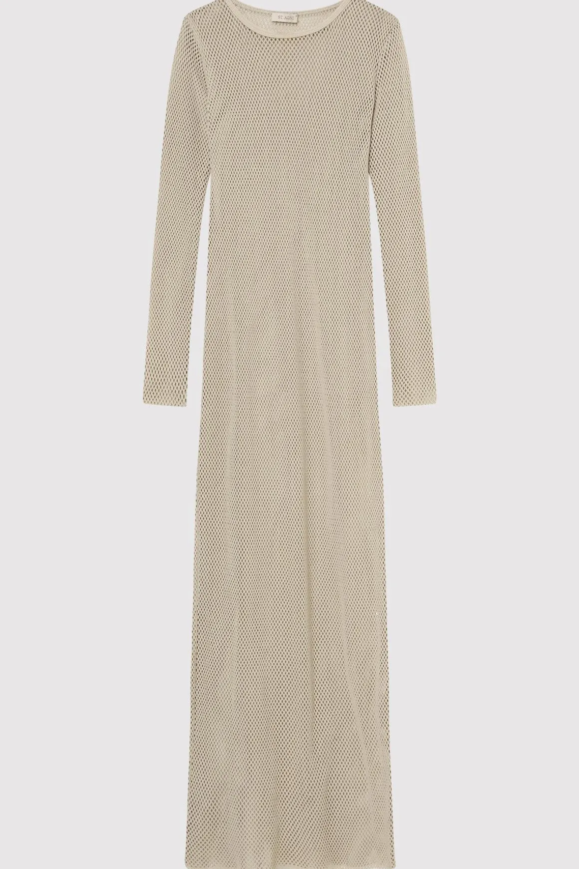 St. Agni Mesh Long Sleeve Dress - Aloe