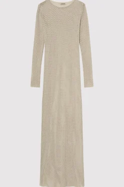 St. Agni Mesh Long Sleeve Dress - Aloe