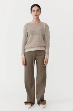 St. Agni Mesh Long Sleeve Top - Aloe
