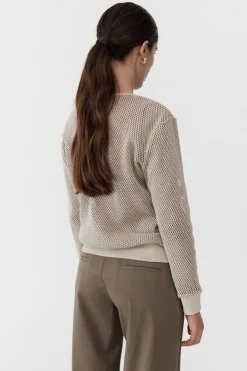 St. Agni Mesh Long Sleeve Top - Aloe
