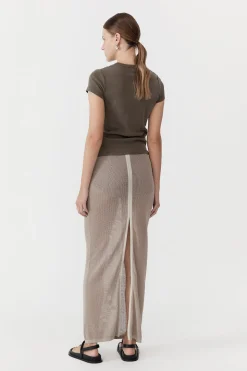 St. Agni Mesh Maxi Skirt - Fog