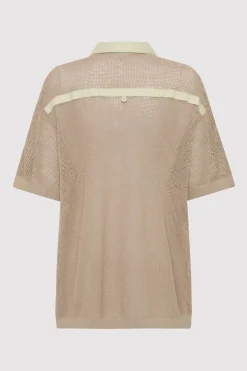 St. Agni Mesh Short Sleeve Shirt - Fog