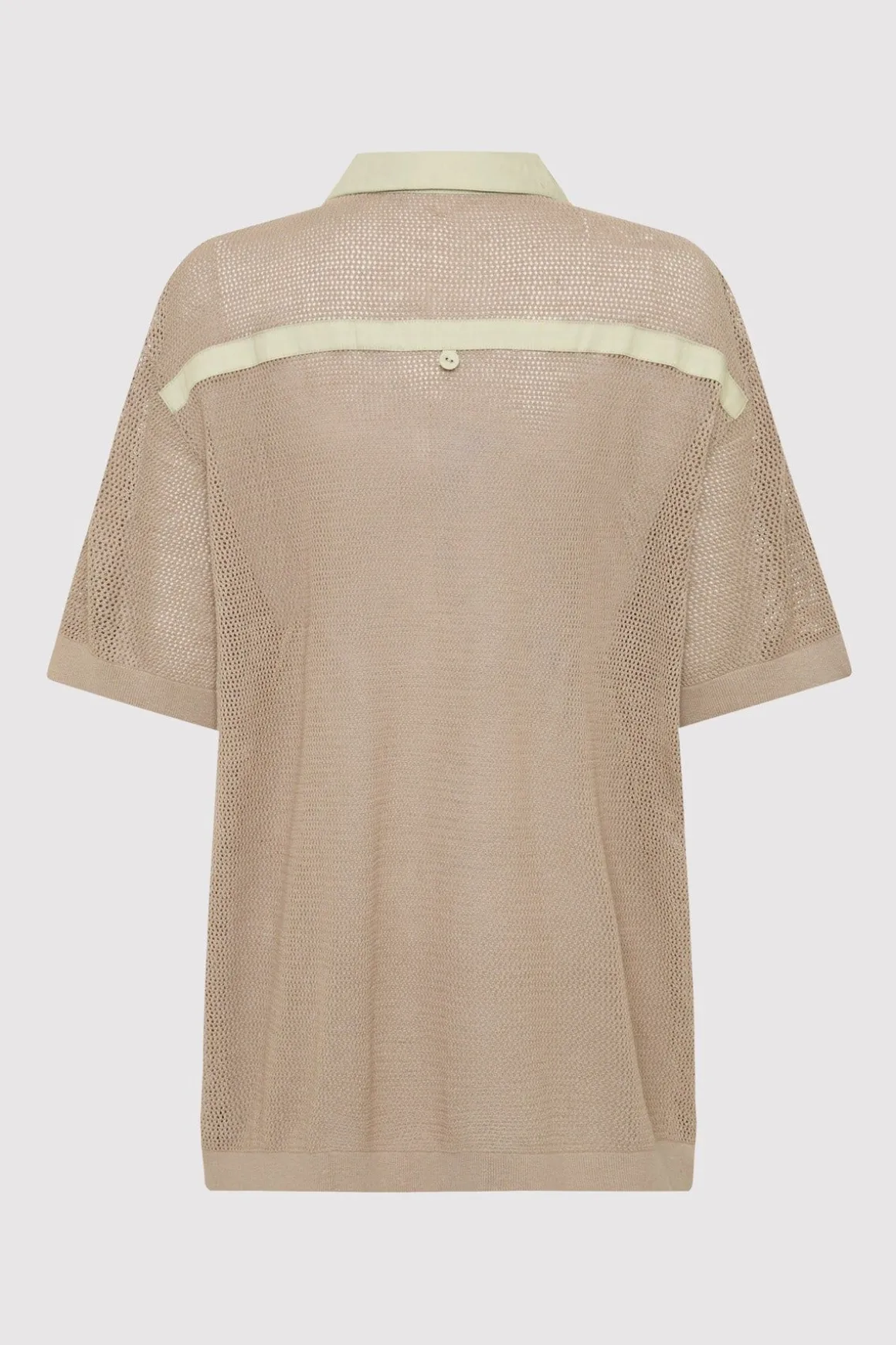 St. Agni Mesh Short Sleeve Shirt - Fog