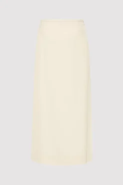 St. Agni Midi Wrap Skirt - Cool White