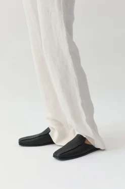 St. Agni Modernist Woven Mule - Black