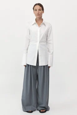 St. Agni Open Back Shirt - White