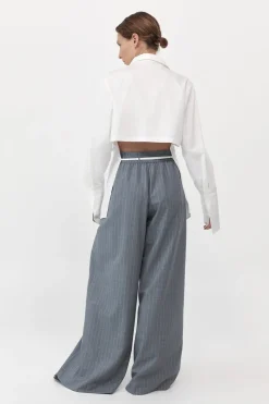 St. Agni Open Back Shirt - White