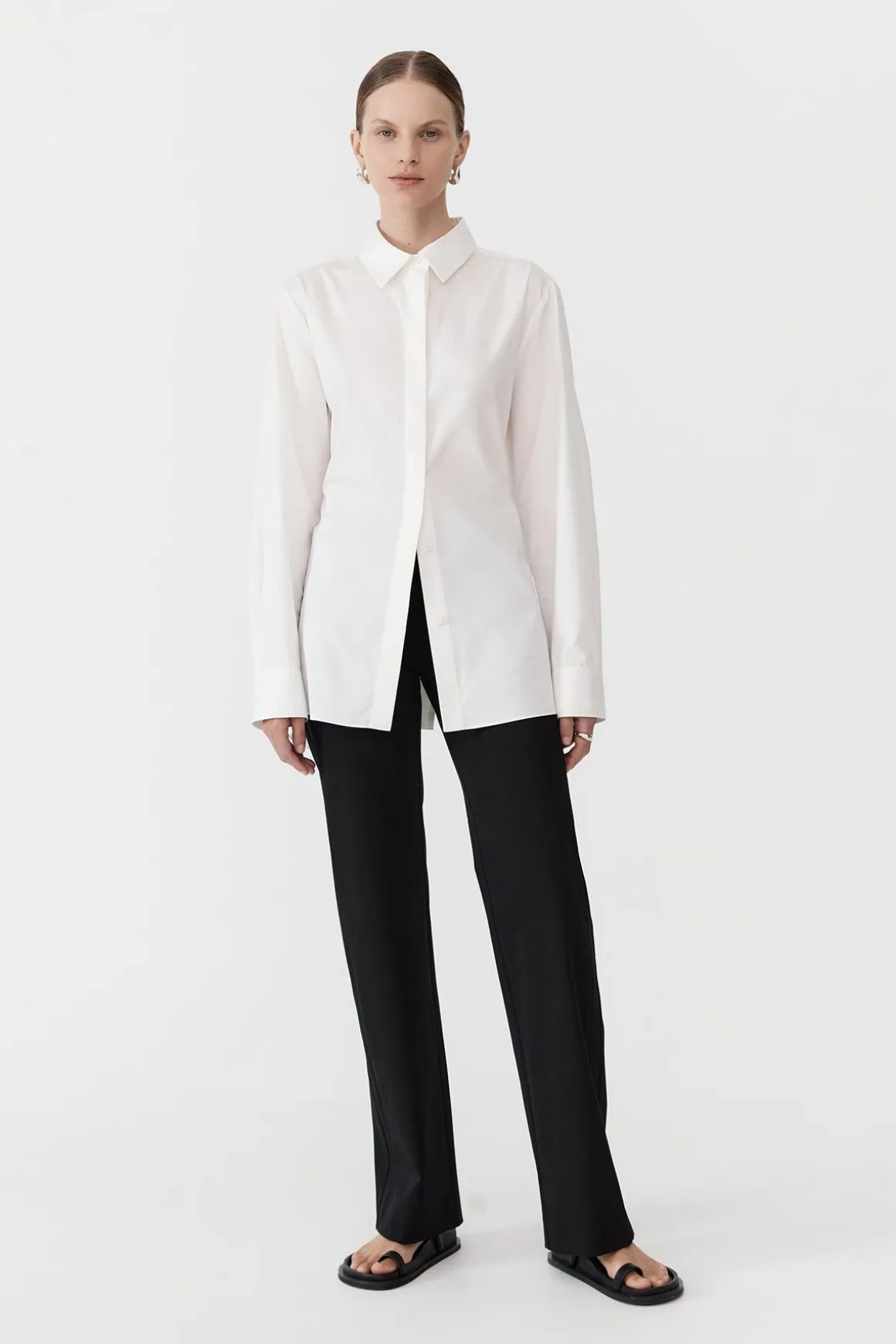 St. Agni Open Back Shirt - White