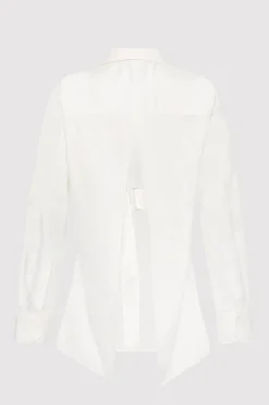 St. Agni Open Back Shirt - White