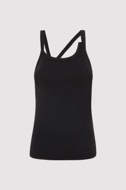 St. Agni Organic Cotton Abstract Singlet - Black