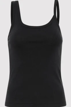 St. Agni Organic Cotton Asymm Tank - Black