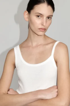 St. Agni Organic Cotton Asymm Tank - White