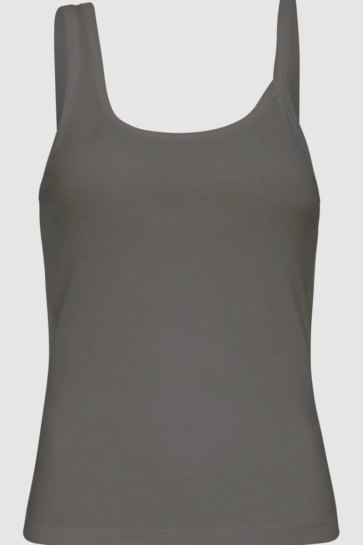 St. Agni Organic Cotton Asymm Tank - Pewter Grey
