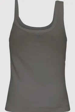 St. Agni Organic Cotton Asymm Tank - Pewter Grey