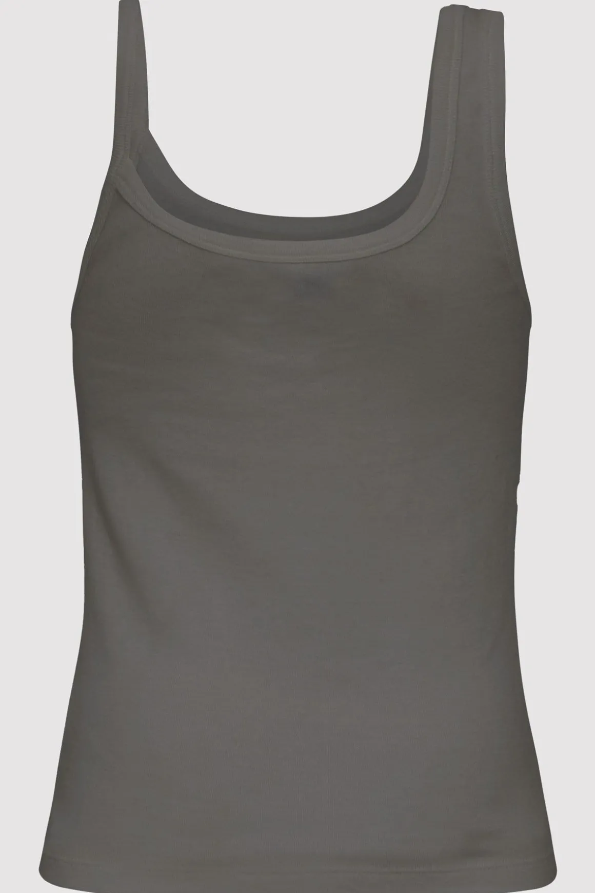 St. Agni Organic Cotton Asymm Tank - Pewter Grey