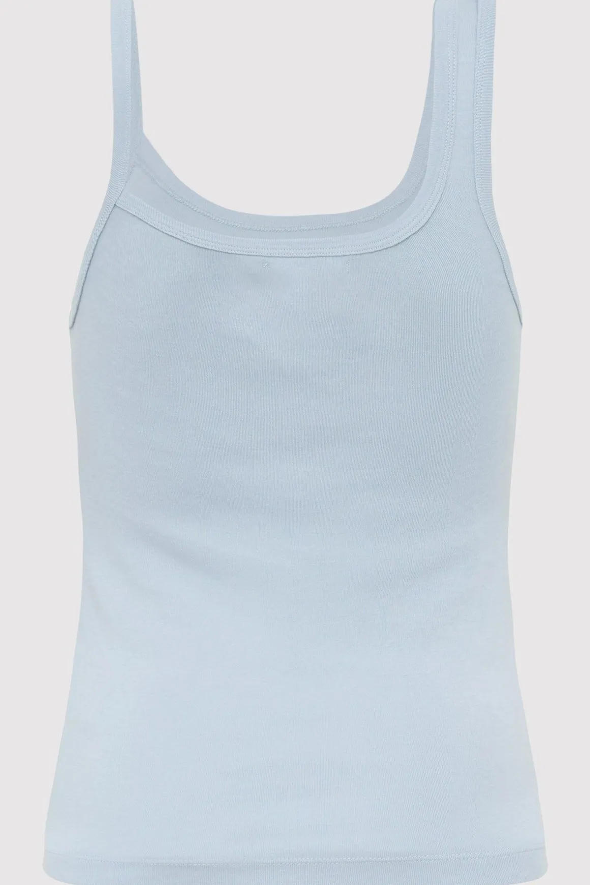 St. Agni Organic Cotton Asymm Tank - Stone Blue