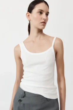 St. Agni Organic Cotton Asymm Tank - White
