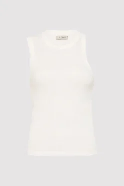 St. Agni Organic Cotton Asymmetric Tank - White