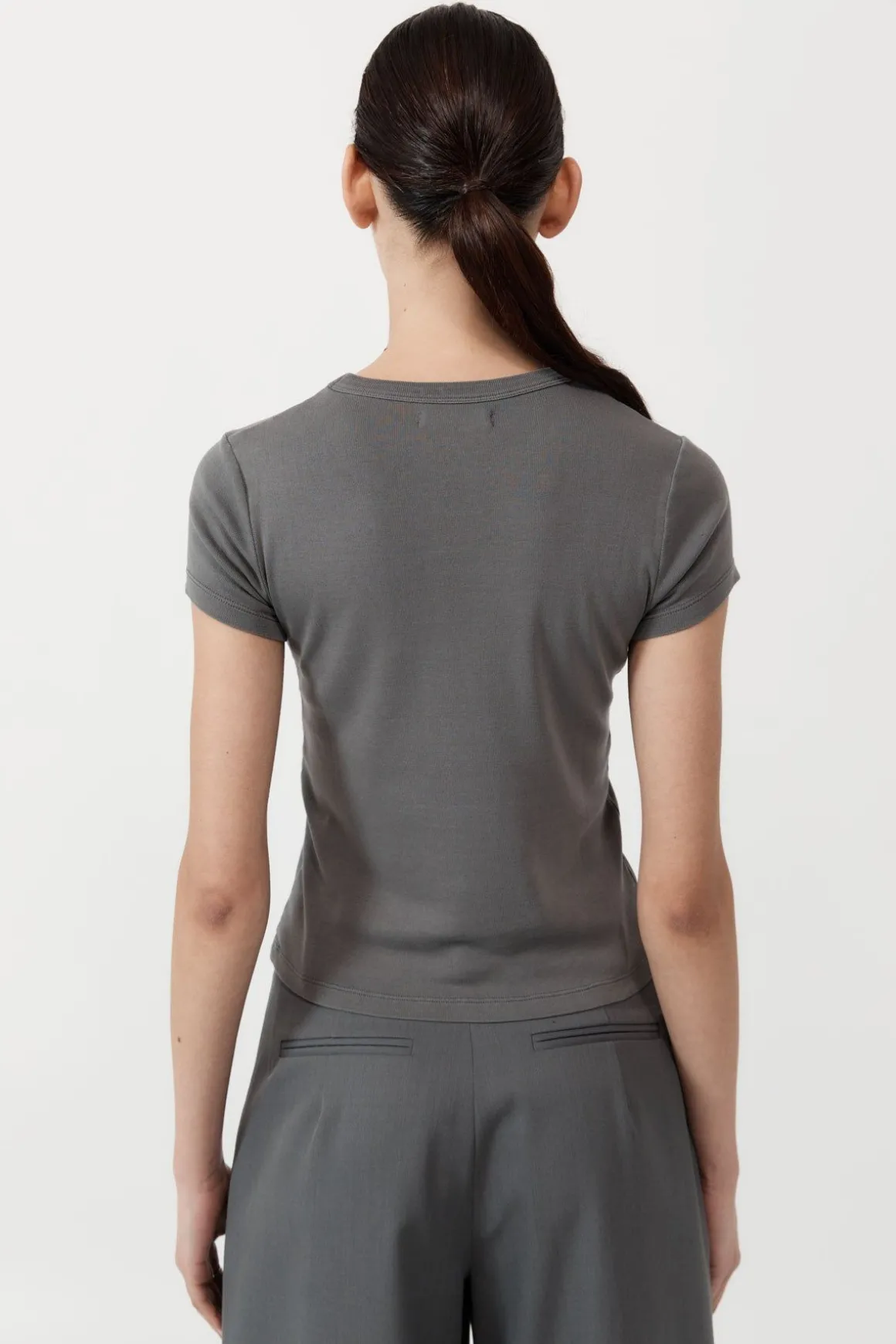 St. Agni Organic Cotton Baby Tee - Pewter Grey