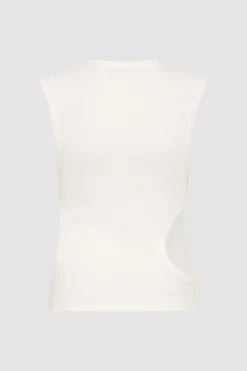 St. Agni Organic Cotton Cut Out Tank - White