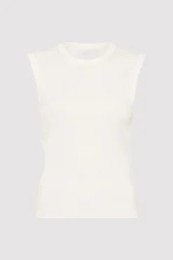 St. Agni Organic Cotton Cut Out Tank - White