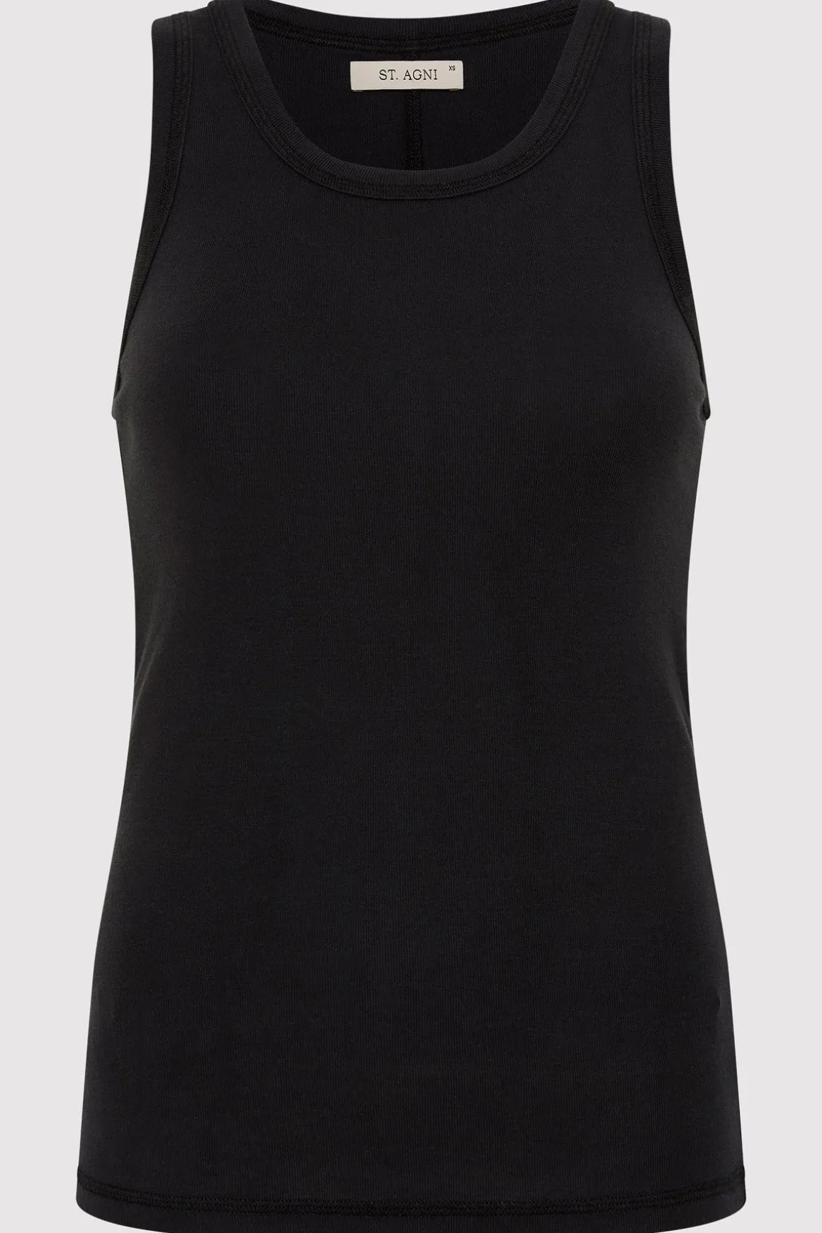 St. Agni Organic Cotton Singlet - Black