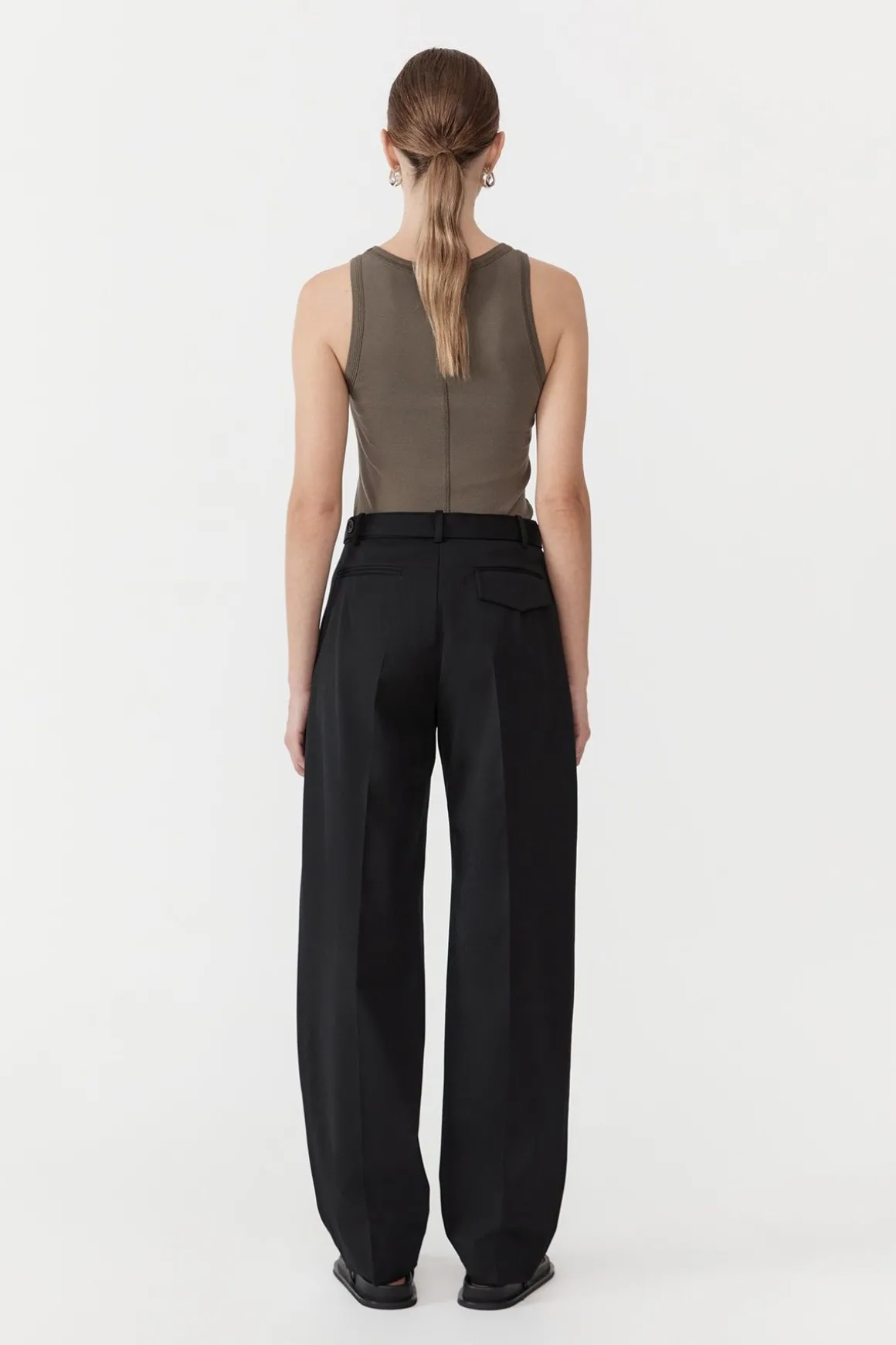 St. Agni Organic Cotton Singlet - Kelp