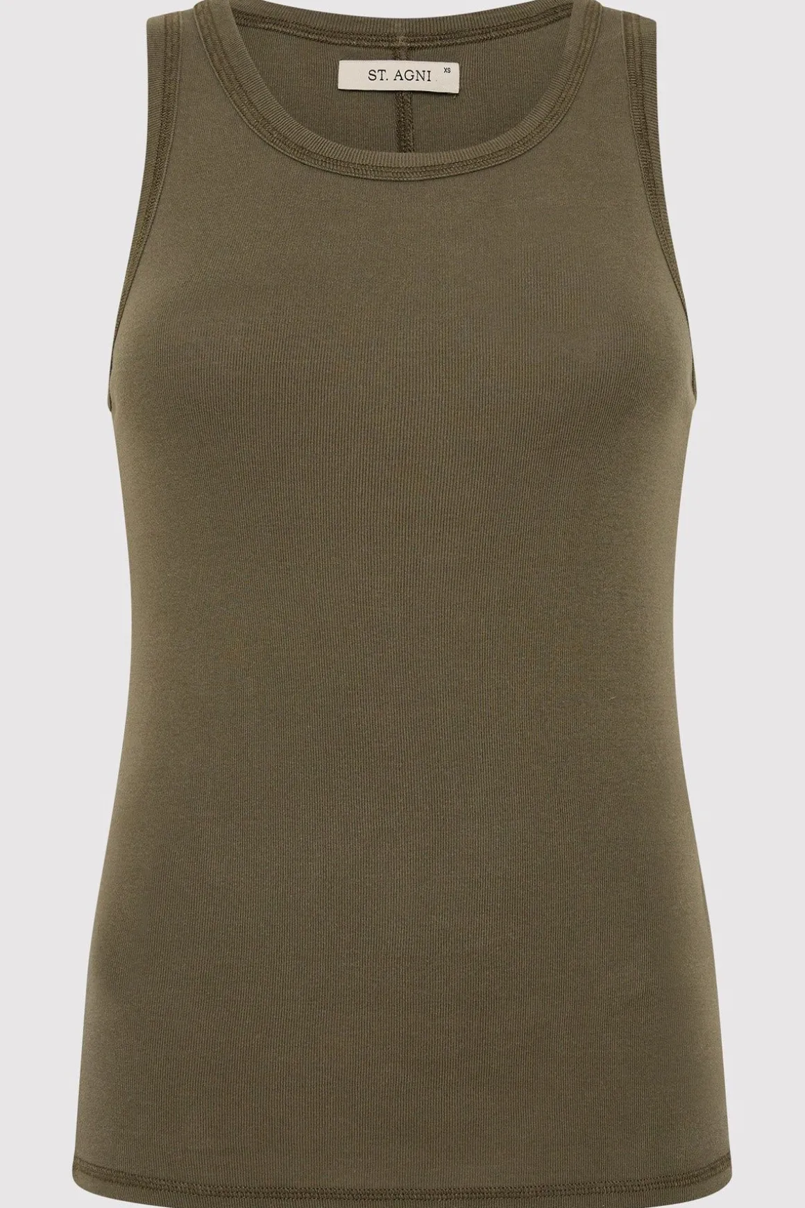 St. Agni Organic Cotton Singlet - Kelp