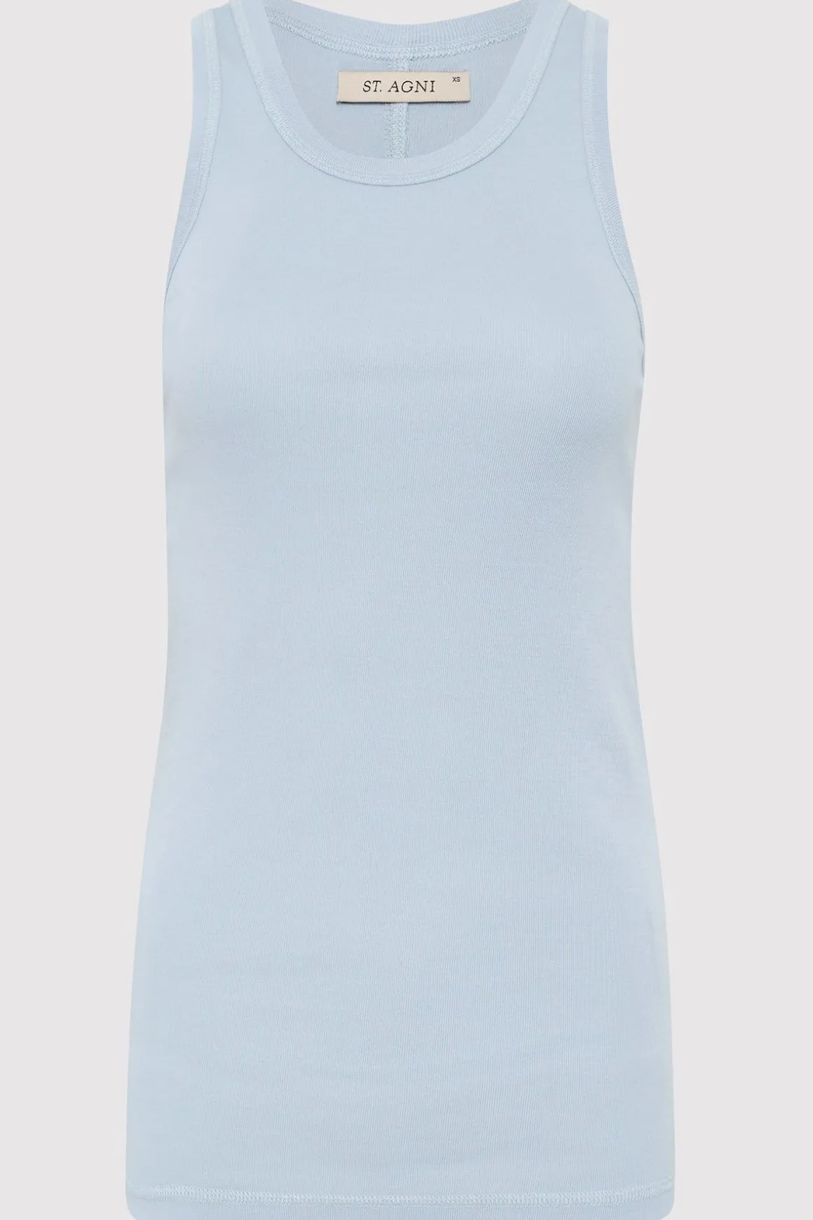 St. Agni Organic Cotton Singlet - Stone Blue