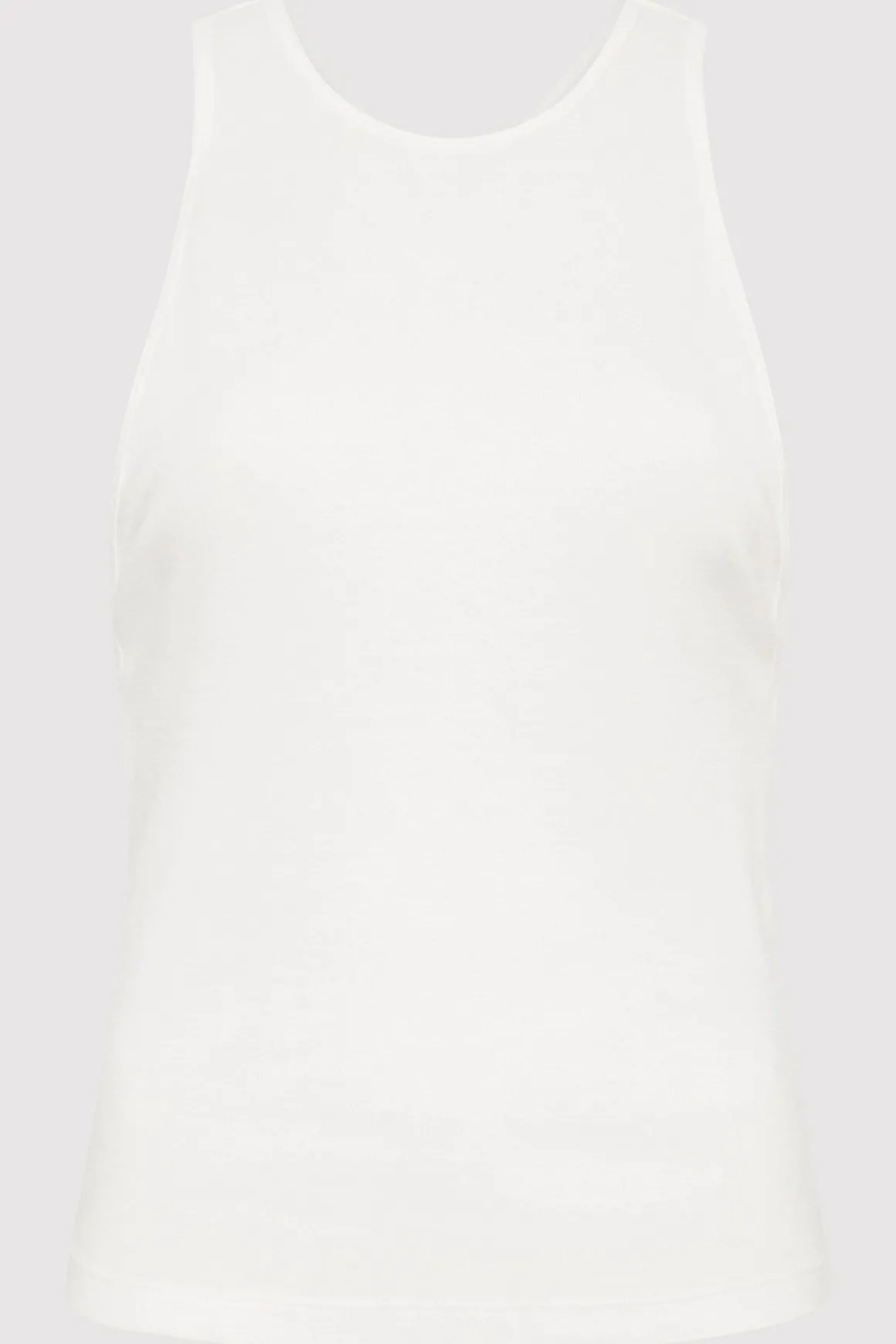 St. Agni Organic Cotton V Back Tank - White