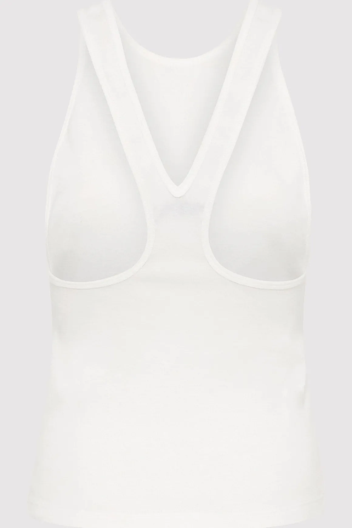 St. Agni Organic Cotton V Back Tank - White
