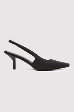 St. Agni Paris Sling Back Kitten Heel - Black
