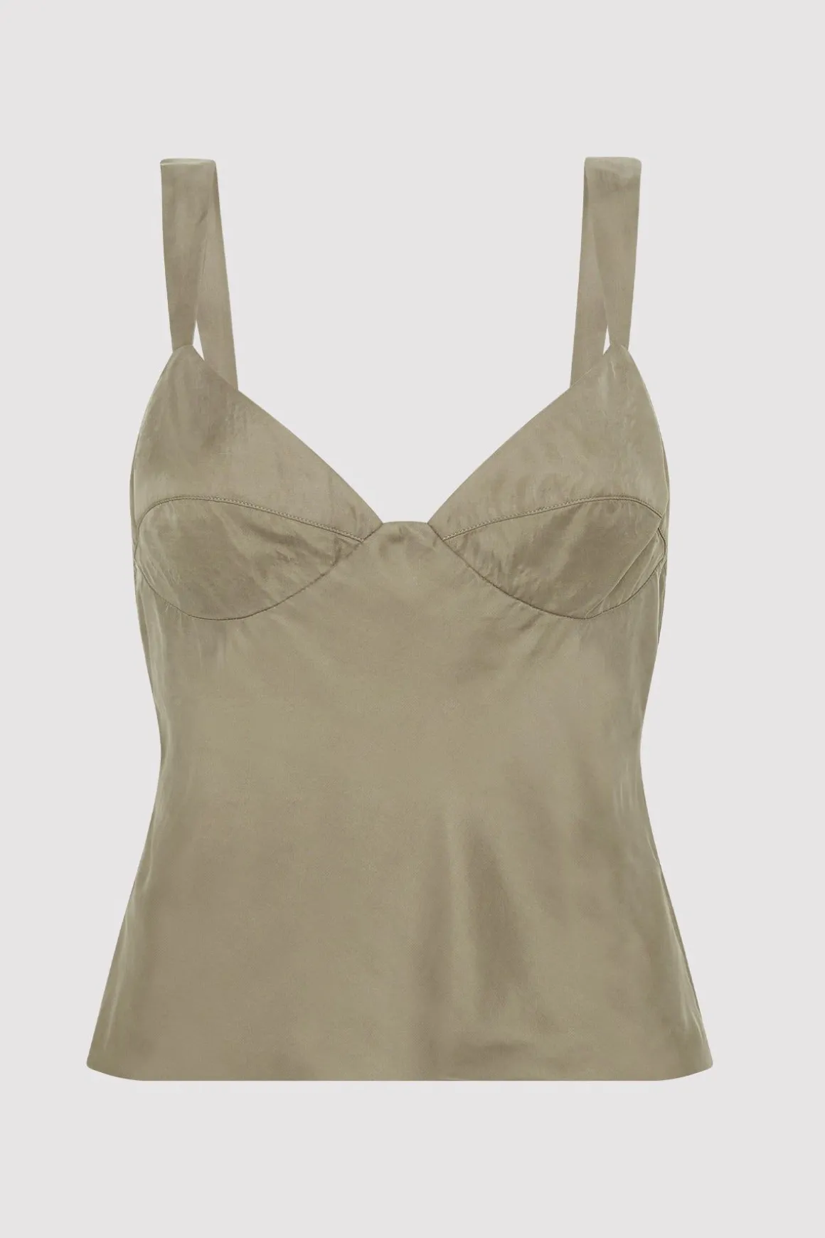 St. Agni Peignoir Camisole - Castor Grey