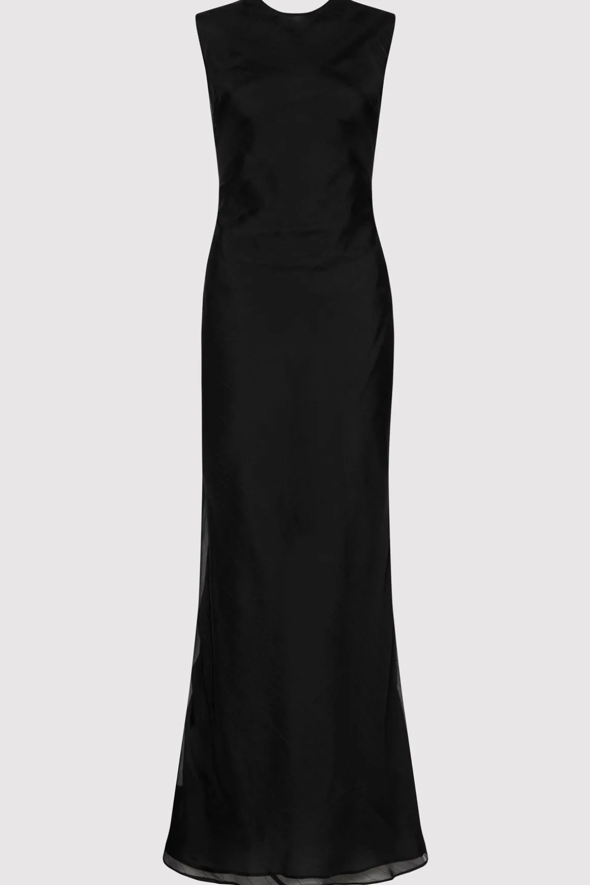St. Agni Pinstripe Silk Maxi Dress - Black