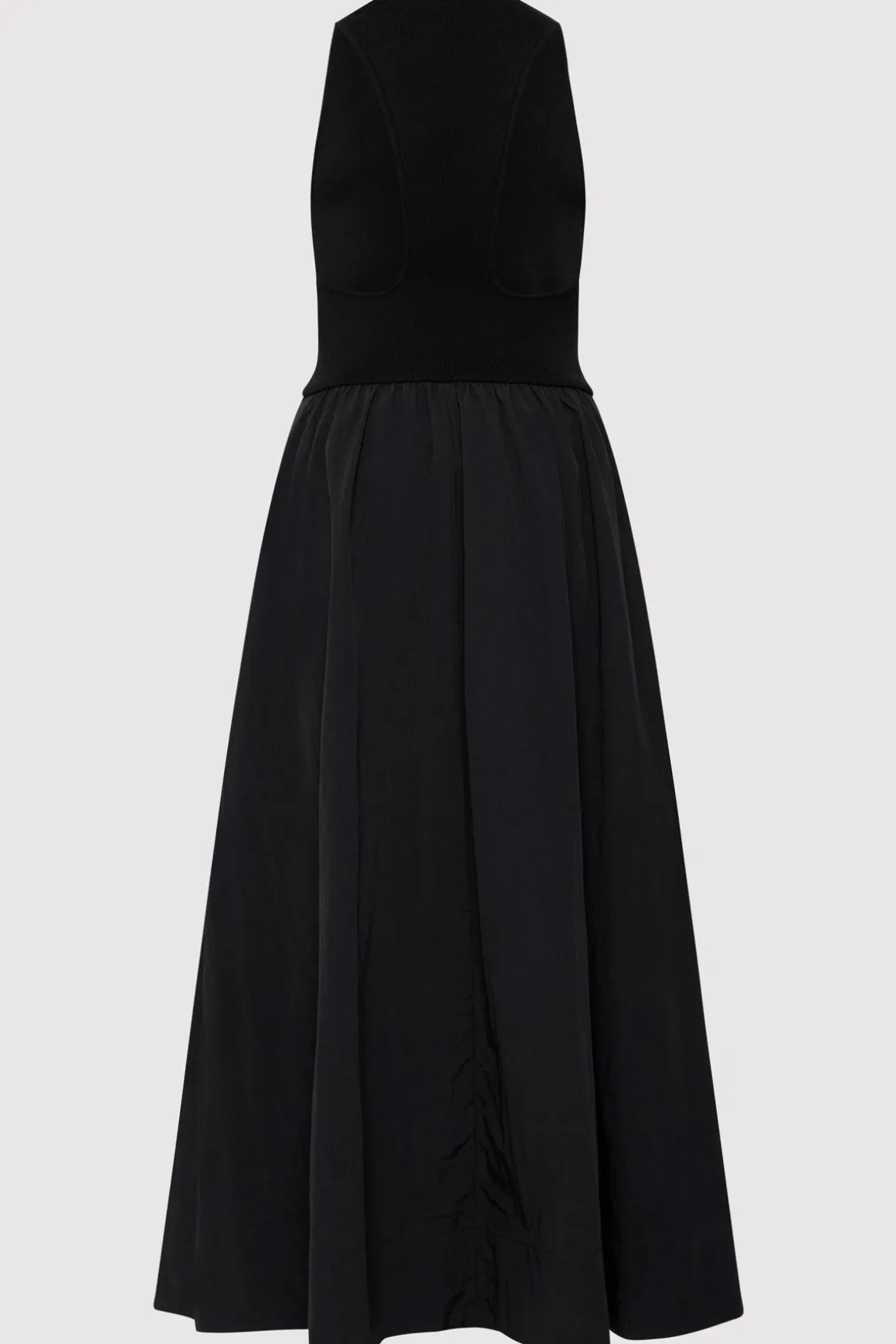 St. Agni Plunge Neck Dress - Black