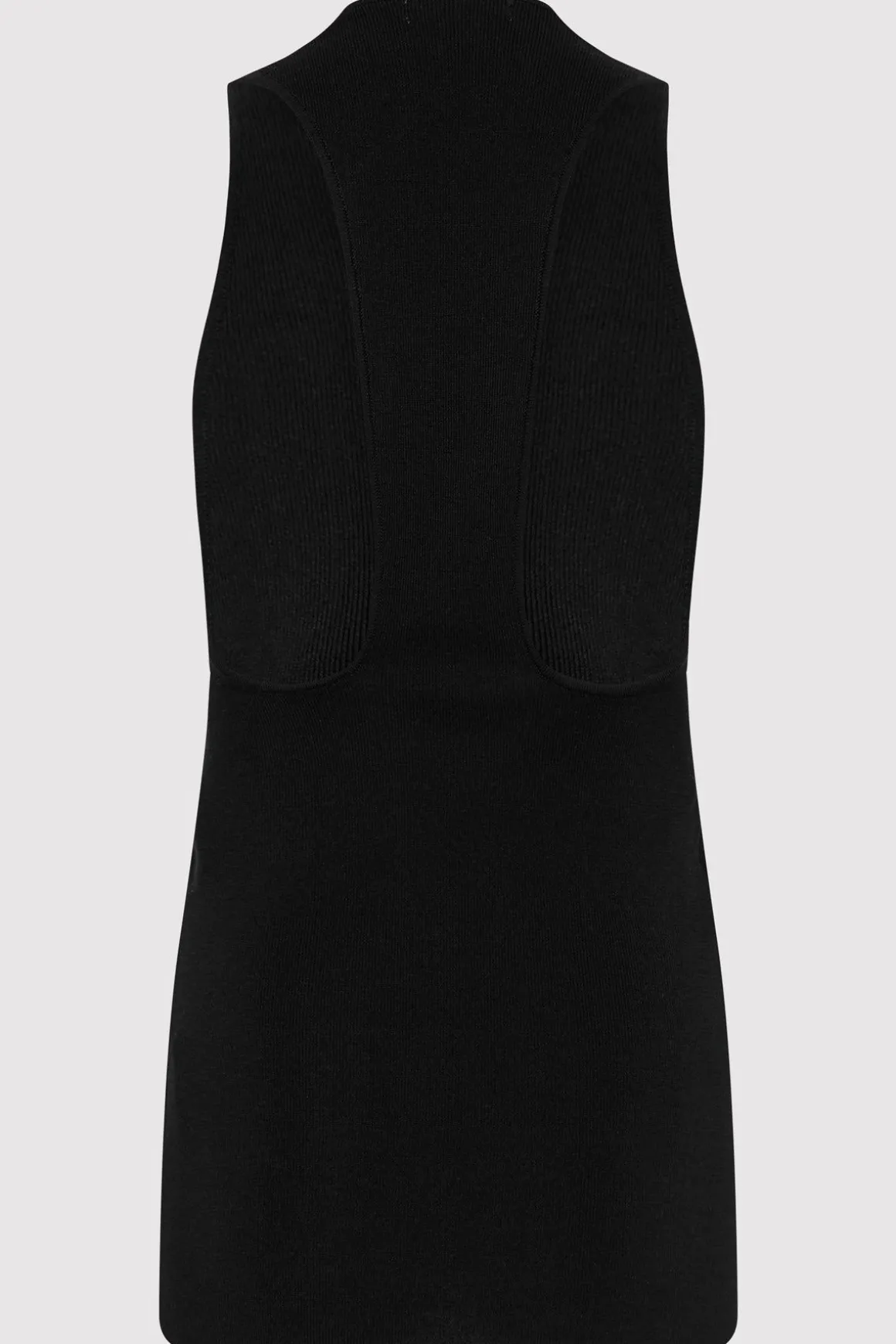 St. Agni Plunge Neck Knit Top - Black
