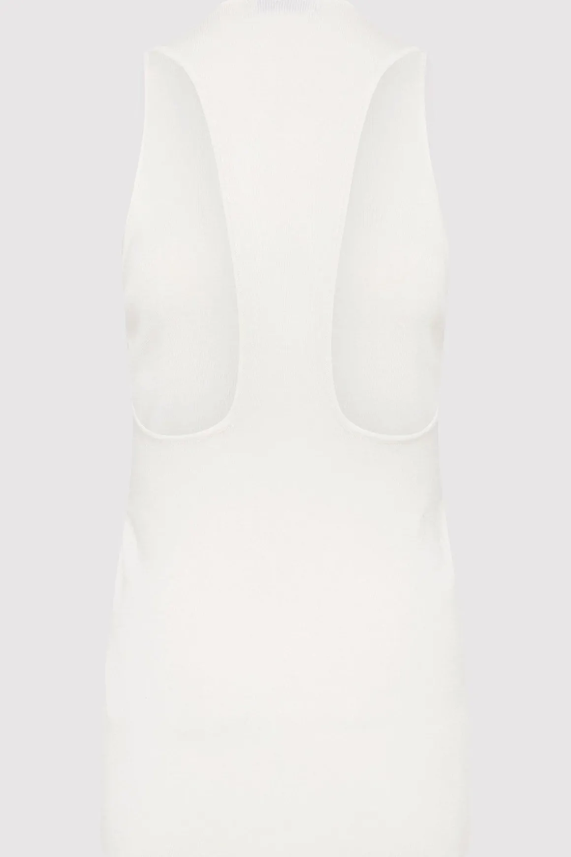 St. Agni Plunge Neck Knit Top - White