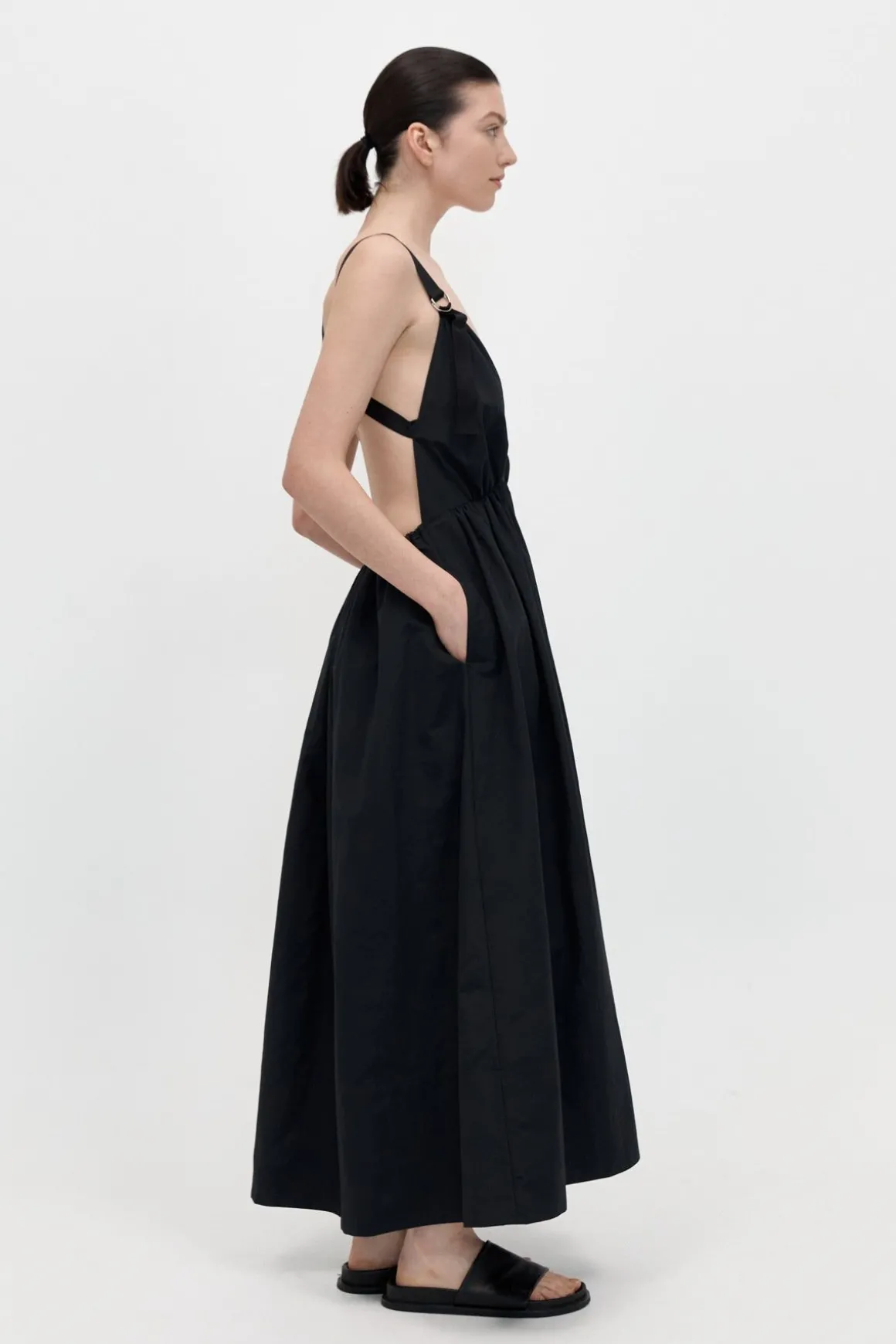 St. Agni Plunge Sun Dress - Black