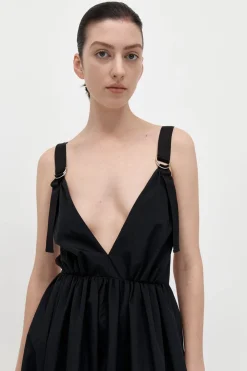St. Agni Plunge Sun Dress - Black