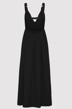 St. Agni Plunge Sun Dress - Black