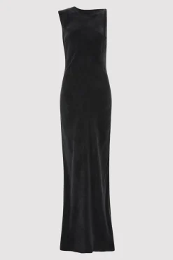 St. Agni PRE-ORDER: Sophia Drape Dress - Washed Black
