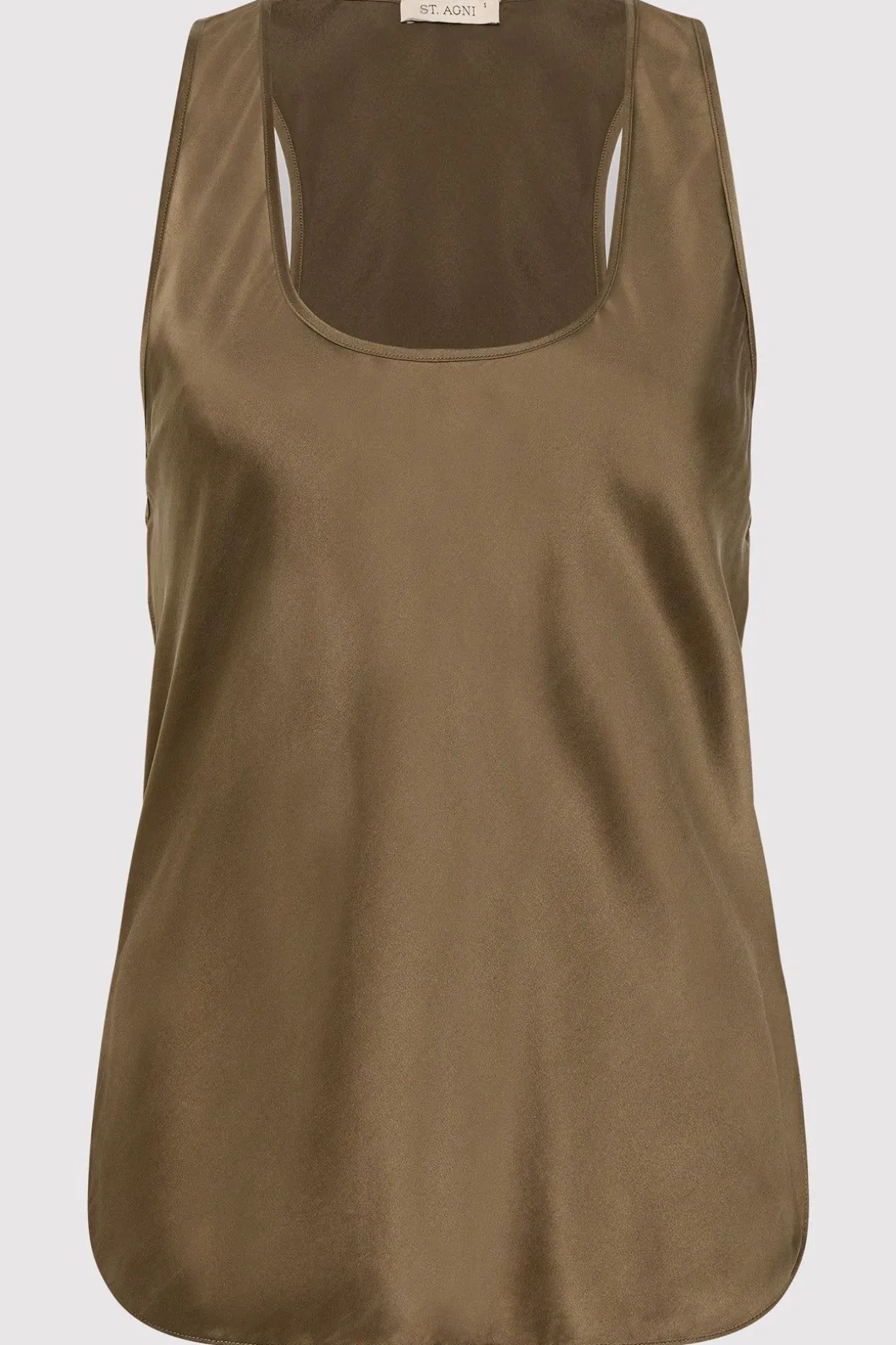 St. Agni Racer Back Bias Tank - Kelp