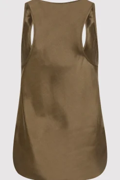 St. Agni Racer Back Bias Tank - Kelp