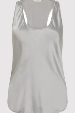 St. Agni Racer Back Bias Tank - Silver
