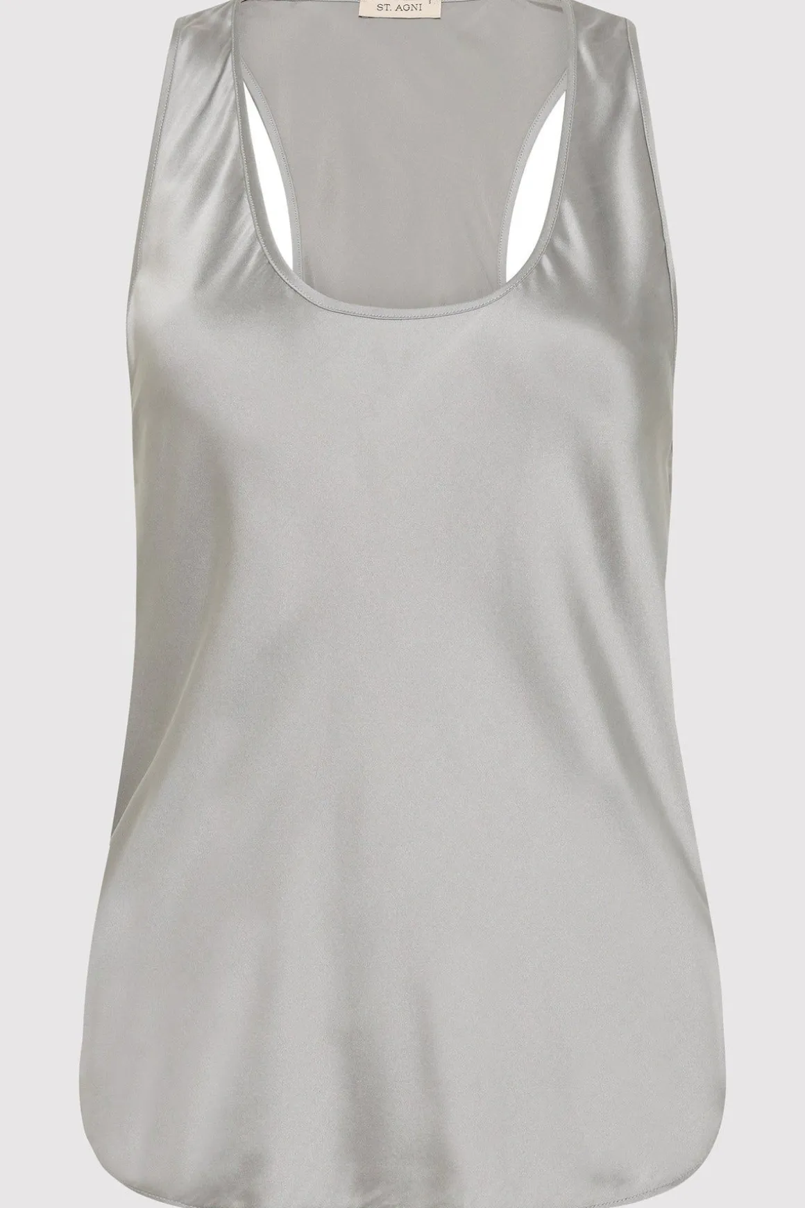 St. Agni Racer Back Bias Tank - Silver