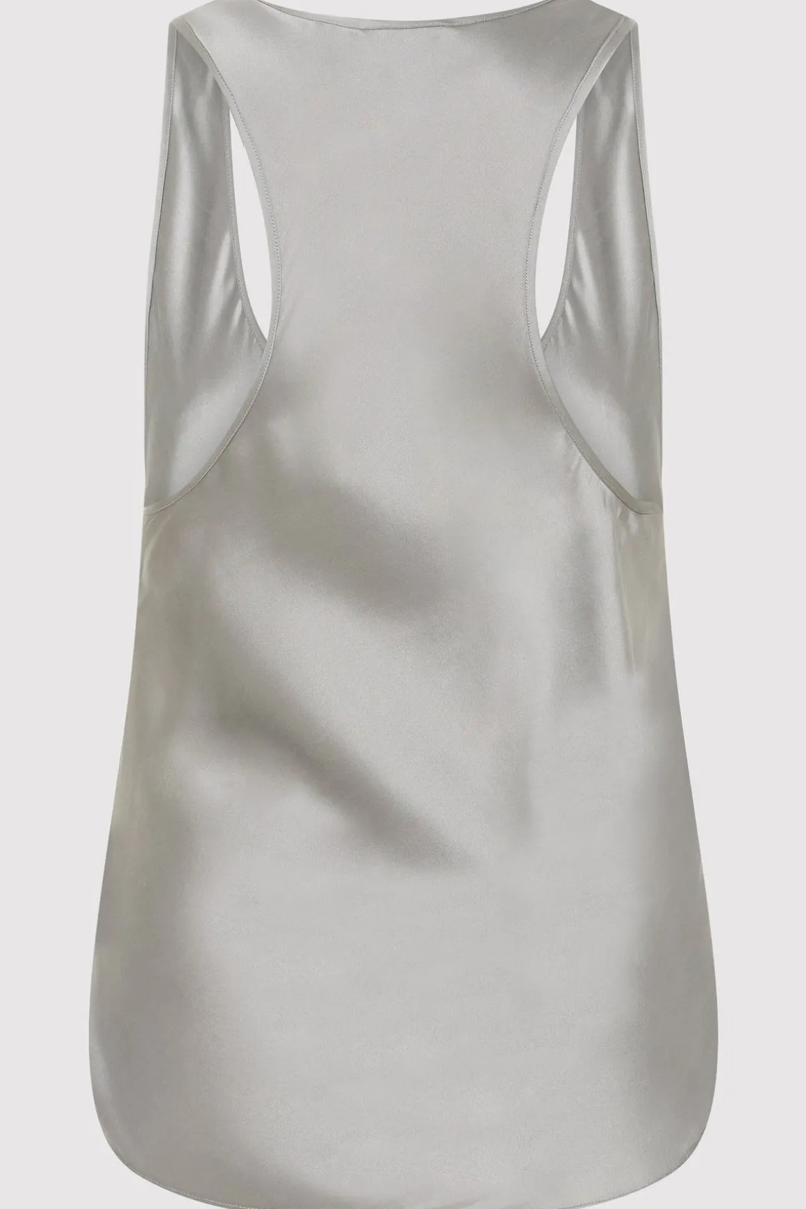 St. Agni Racer Back Bias Tank - Silver