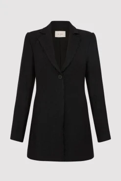 St. Agni Raw Edge Blazer - Black