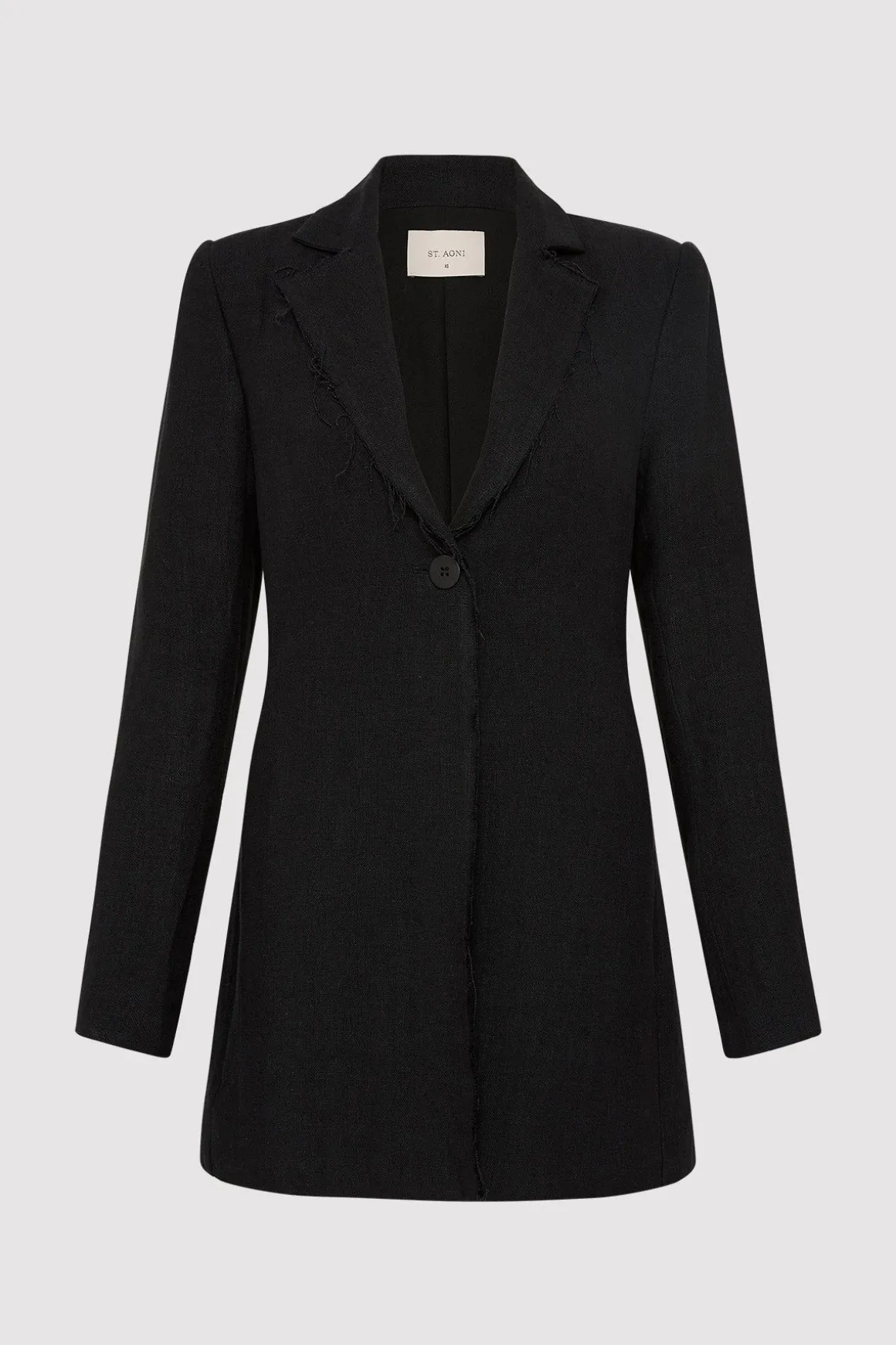 St. Agni Raw Edge Blazer - Black