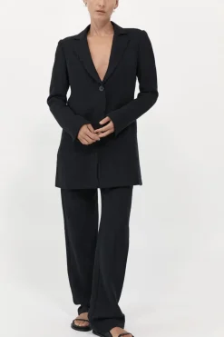 St. Agni Raw Edge Blazer - Black