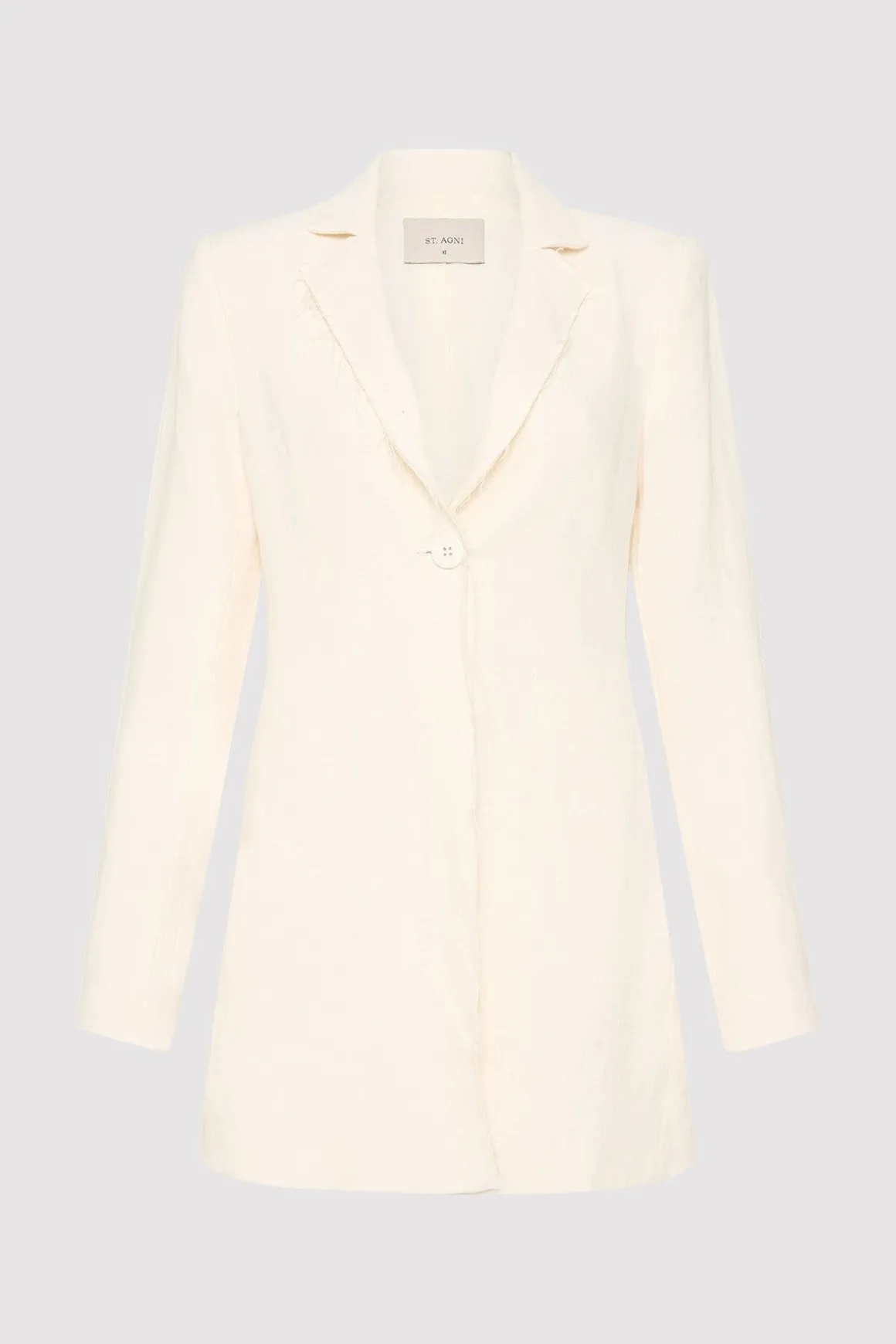 St. Agni Raw Edge Blazer - Ivory